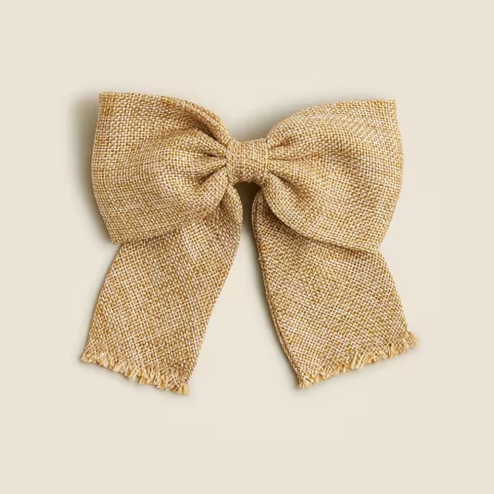 J.crew canvas bow hair clip NWT